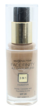 Max Factor Facefinity All Day Flawless 3 in 1 Foundation SPF20 30ml - 77 Soft Honey - Makeup