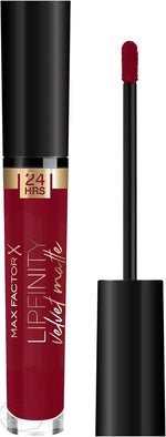 Max Factor Lipfinity Velvet Matte Liquid Lipstick 3.5ml - 90 Red Allure - QH Clothing