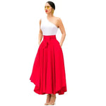 Summer Elegance Retro Solid Color Wide Hem Skirt - Quality Home Clothing| Beauty