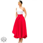 Summer Elegance Retro Solid Color Wide Hem Skirt - Quality Home Clothing| Beauty