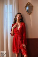 Spring Summer Mesh Long Pajamas See-through Seduction Nightdress Outerwear Gown Home Wear See-through - Quality Home Clothing| Beauty