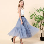 Women  Clothing Long Floor Length Dress Oversized Swing Mesh Skirt Patchwork Maxi Dress A  line High Waist Pettiskirt - Quality Home Clothing| Beauty