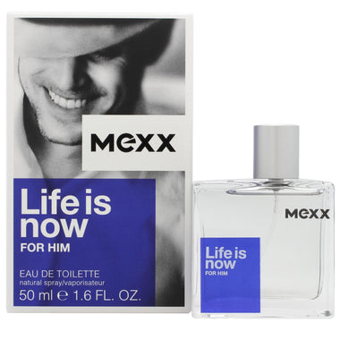 Mexx Life Is Now for Him Eau de Toilette 50ml Spray - Fragrance