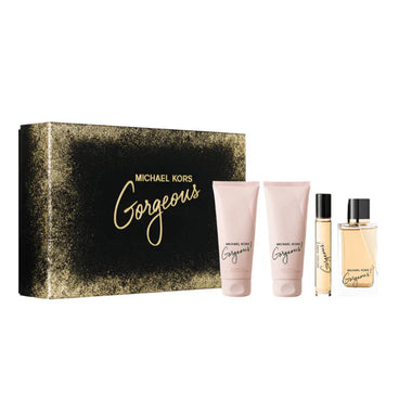 Michael Kors Gorgeous! Gift Set 100ml EDP + 100ml Body Lotion + 100ml Shower Gel + 5ml EDP - Fragrance