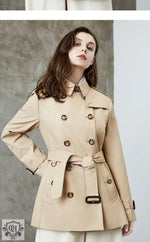 "Mid Length Trench Coat - Cotton" - QH Clothing