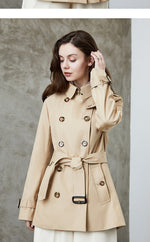 "Mid Length Trench Coat - Cotton" - QH Clothing