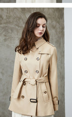 "Mid Length Trench Coat - Cotton" - QH Clothing