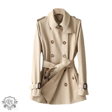 "Mid Length Trench Coat - Cotton" - QH Clothing