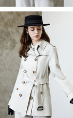 "Mid Length Trench Coat - Cotton" - QH Clothing