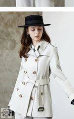 "Mid Length Trench Coat - Cotton" - QH Clothing