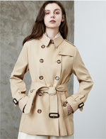 "Mid Length Trench Coat - Cotton" - QH Clothing