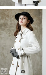 "Mid Length Trench Coat - Cotton" - QH Clothing