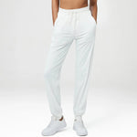 Smooth Loose Track Pants Ladies Mid Waist Sports Pants - Quality Home Clothing| Beauty