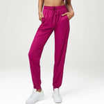 Smooth Loose Track Pants Ladies Mid Waist Sports Pants - Quality Home Clothing| Beauty