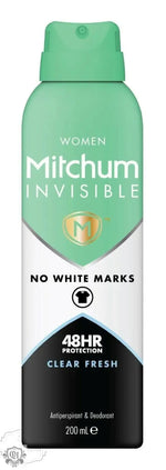 Mitchum Women Invisible 48HR Clear Fresh Antiperspirant & Deodorant Spray 200ml - QH Clothing