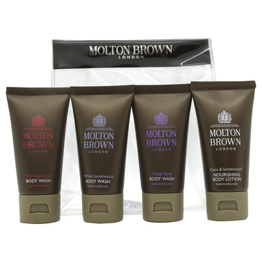 Molton Brown Presentset 30ml Coco & Sandalwood Kroppslotion + 30ml Ylang-Ylang Kroppstvål + 30ml White Sandalwood