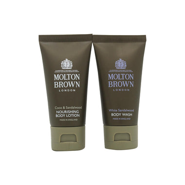 Molton Brown Presentset 30ml Coco & Sandalwood Kroppslotion + 30ml White Sandalwood Kroppstvål - Shower & Body Care