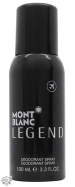 Mont Blanc Legend Deodorant Spray 100ml featuring the iconic Black Mont Blanc design