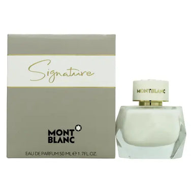 Mont Blanc Signature Eau de Parfum 50ml Spray bottle and retail packaging box display