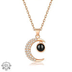 Moonlit Elegance: Diamond Projection Necklace -  QH Clothing