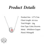 Elegant Lunar Diamond Pendant Necklace in Gift Box -  QH Clothing