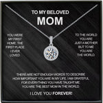 Moonlit Elegance Diamond Pendant Necklace for Remarkable Mothers -  QH Clothing