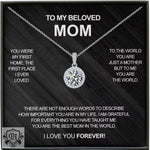 Moonlit Elegance Diamond Pendant Necklace for Remarkable Mothers -  QH Clothing