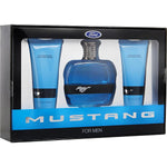 Mustang Blue Gift Set 100ml EDT + 100ml Aftershave Balm + 100ml Hair & Body Wash - Quality Home Clothing| Beauty