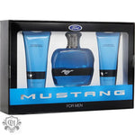 Mustang Blue Gift Set 100ml EDT + 100ml Aftershave Balm + 100ml Hair & Body Wash - Quality Home Clothing| Beauty