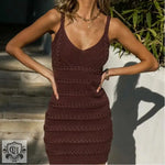 Niche Boho Knitted Cami Dress - QH Clothing