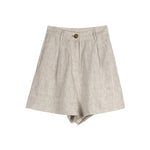 High Waist Linen Shorts Women - QH Clothing