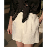 High Waist Linen Shorts Women - QH Clothing