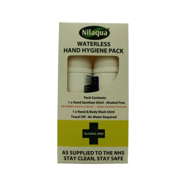 Nilaqua Waterless Handhygienpaket 65ml Handsprit + 65ml Handtvätt - Shower & Body Care