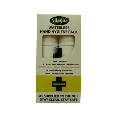 Nilaqua Waterless Handhygienpaket 65ml Handsprit + 65ml Handtvätt - Shower & Body Care