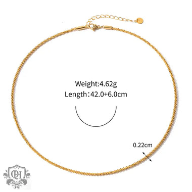 18K Gold Noble Simple Sparkling Glitter Design Necklace - QH Clothing