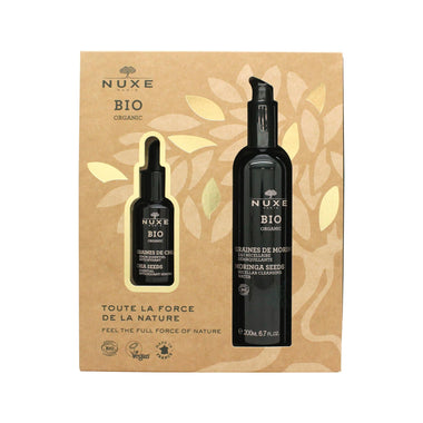 Nuxe Bio Organic Presentset 30ml Chia Frön Essential Antioxidant Serum + 200ml Moringa Frön Micellärt