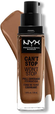 NYX Can’t Stop Won’t Stop Full Coverage 24H Foundation 30ml - Cappuccino - Cosmetics