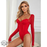 Summer Sexy Double Layer Mesh Wooden Ear Slim Fit Slimming Sense of Design Jumpsuit - Quality Home Clothing| Beauty