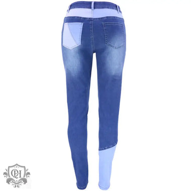 Patchwork Plus Size Shaping Jeans - QH Clothing