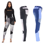 Patchwork Plus Size Shaping Jeans - QH Clothing