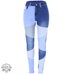 Patchwork Plus Size Shaping Jeans - QH Clothing