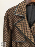 Star Belt Jacquard Trench Coat - QH Clothing