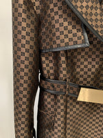 Star Belt Jacquard Trench Coat - QH Clothing