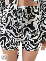 Patterned Swirl Shirt & Shorts Set - Clothing