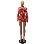 Patterned Swirl Shirt & Shorts Set - Clothing