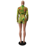 Patterned Swirl Shirt & Shorts Set - Clothing