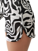 Patterned Swirl Shirt & Shorts Set - Clothing