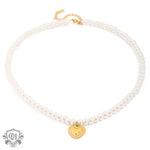 Exquisite 18K Gold Pearl Heart Pendant Necklace - Elegant and Versatile -  QH Clothing