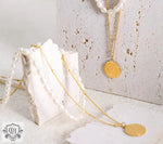 Exquisite Pearl Medallion Necklace: A Sophisticated 18K Gold Masterpiece -  QH Clothing