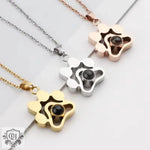 Pet Paw Print Projection Necklace -  QH Clothing